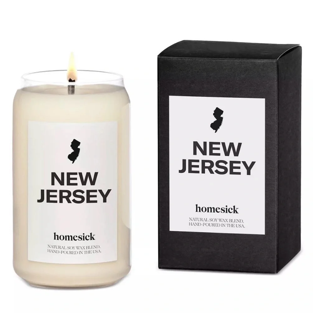 Homesick New Jersey Scented Candle - Cream Wax